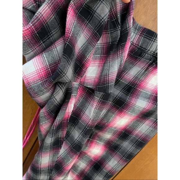 🔴 Flirtitude Black Pink Plaid Sleep Pants PJ Pants XL Waist 36” - Picture 9 of 9